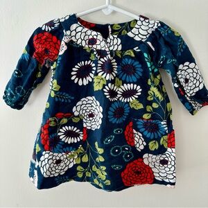 Tea Collection Floral Kids Dress - Blue, Red, Green, White